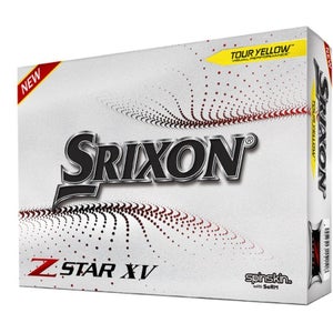 Srixon Z Star XV Golf Balls (Tour Yellow, Spinskin, 2021, 12pk) NEW