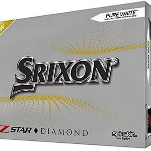Srixon Z Star Diamond Golf Balls (Pure White, Spinskin, 2022, 12pk) NEW