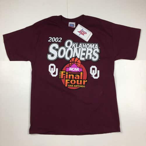 Vintage University of Oklahoma Sooners Women's 2002 Final Four T-Shirt (L)