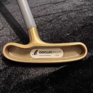 HOG DogLeg Right Model 1002i BULLSEYE Brass Putter 35” With Headcover
