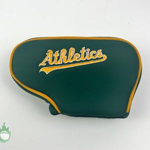 Used MLB Oakland Athletics A's Embroidered Blade Putter Golf Club Headcover