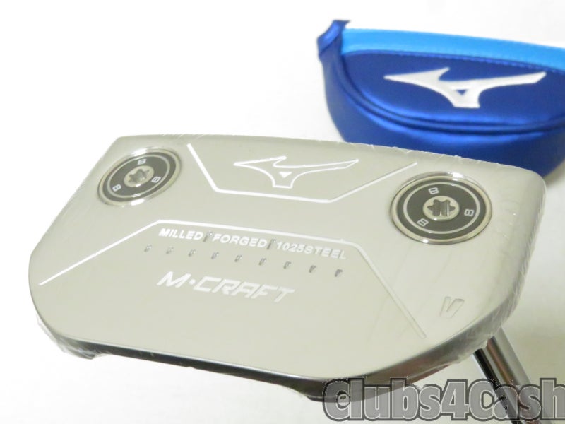 Mizuno M Craft V Mallet Putter White Satin Chrome 35" +Cover .. NEW