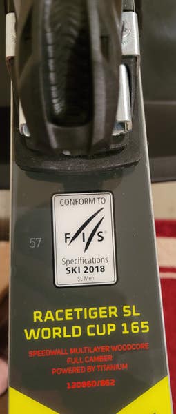 Volkl Racetiger FIS SL Skis WC 165cm w/ Marker XComp 16 Race