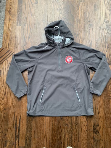 Used / Excellent Condition- CCM Anorak Pullover Jacket size XL.  Hooded.  Team Wisconsin Hockey Logo