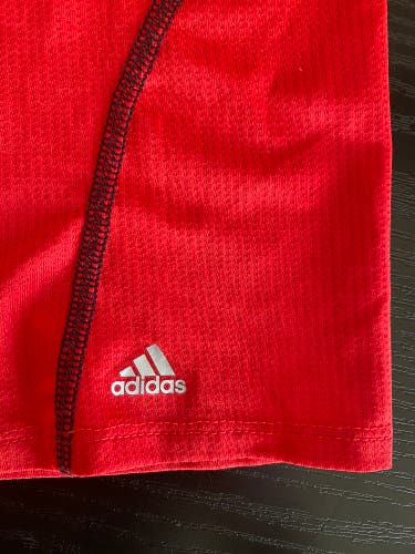 Men Adidas compression shorts medium red