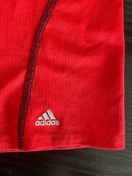 Men Adidas compression shorts medium red