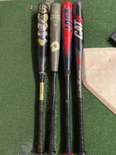 33” Meta, Hype, Cat9, Green Goods BBCOR Bats