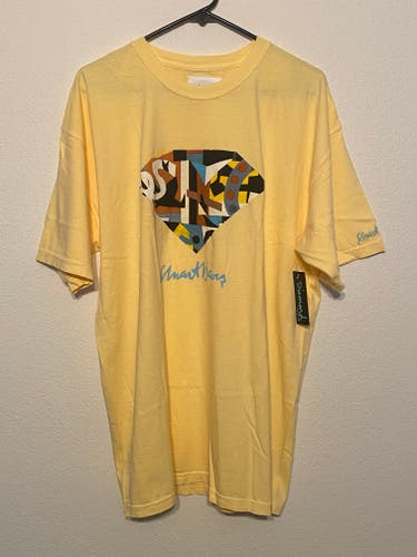 Diamond Supply Co x Stuart Davis "Modernism" Men's Size XL Yellow T Shirt New