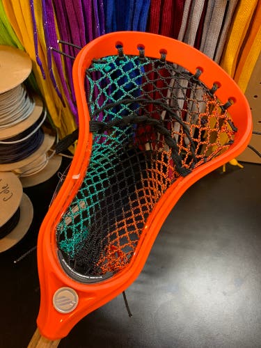 NEW Custom Strung Maverik Optik U Lacrosse Stick Head W/ Force Semi-soft Mesh & Mid-low Pocket