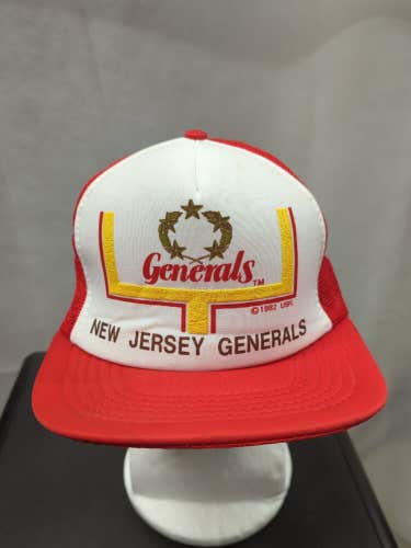 Vintage New Jersey Generals Mesh Trucker Snapback Hat Universal M/L USFL