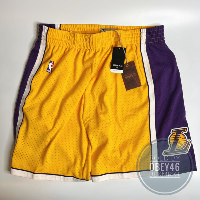 Shop ICER BRANDS MEN Los Angeles Lakers Mesh Shorts GSMC709S-PUR purple