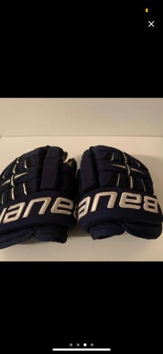 Blue Used Bauer 4 Roll 13"  Gloves