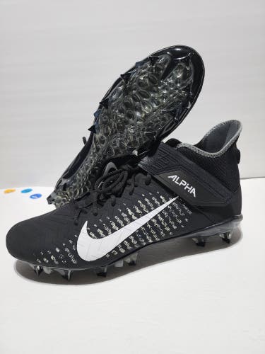 Nike Alpha Menace Pro 2 Mid Black Football Cleats Mens Size 15 New AQ3209-002 NO BOX