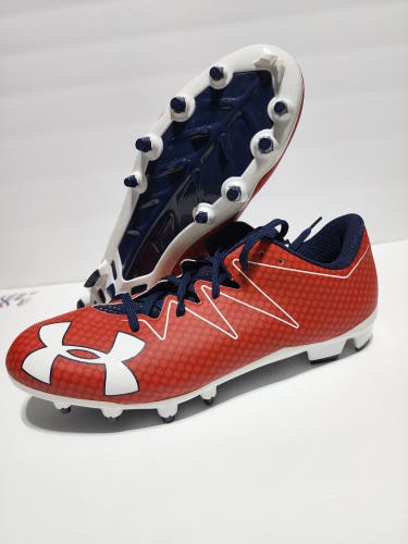 New UNDER ARMOUR NITRO PRO LOW MC FOOTBALL CLEATS  RED BLUE 1287492-602 Size 10