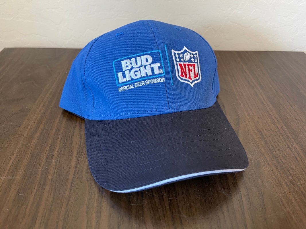 Bud Light Beer NFL FOOTBALL OFFICIAL BEER SPONSOR Adjustable Strap Cap Hat!