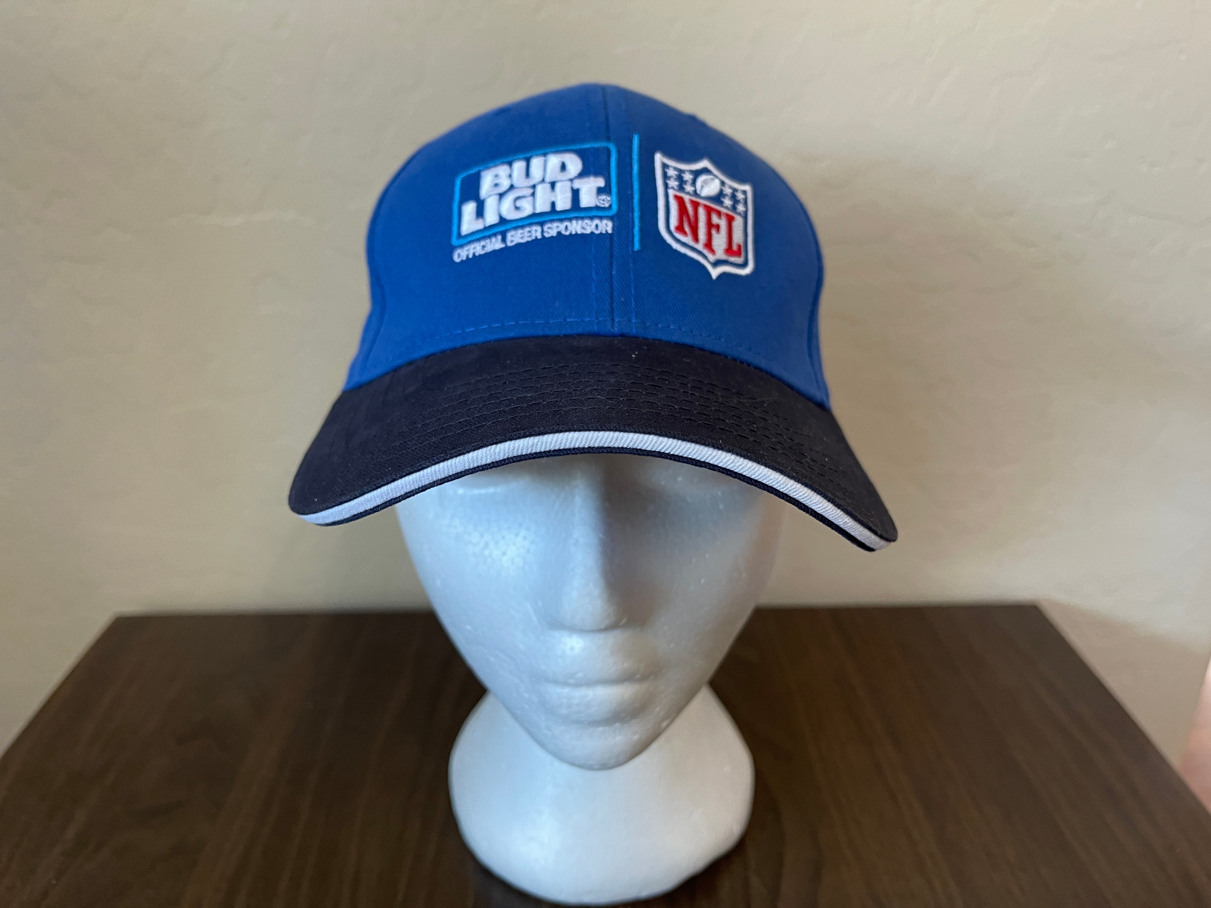 New England Patriots Hat Cap Men Strapback Royal Blue Logo Budlight NFL  Football