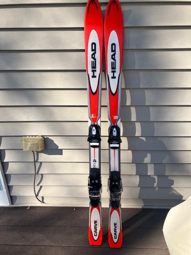Used Unisex HEAD 140 cm All Mountain carve Skis With Bindings 7