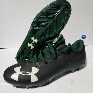 New Under Armour Nitro Football Cleats 4D Foam Black Green 1291119-055 Size 11.5