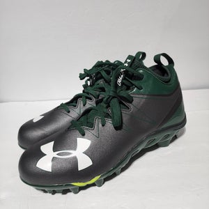 Under Armour Nitro Men's Football Cleats Mid 'Green Black' 1287491-055 Size 10.5