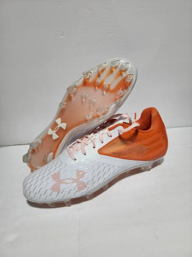Men Under Armour UA Blur Lux MC Football Cleats Orange Shoes 3023190-801 Sz 12.5