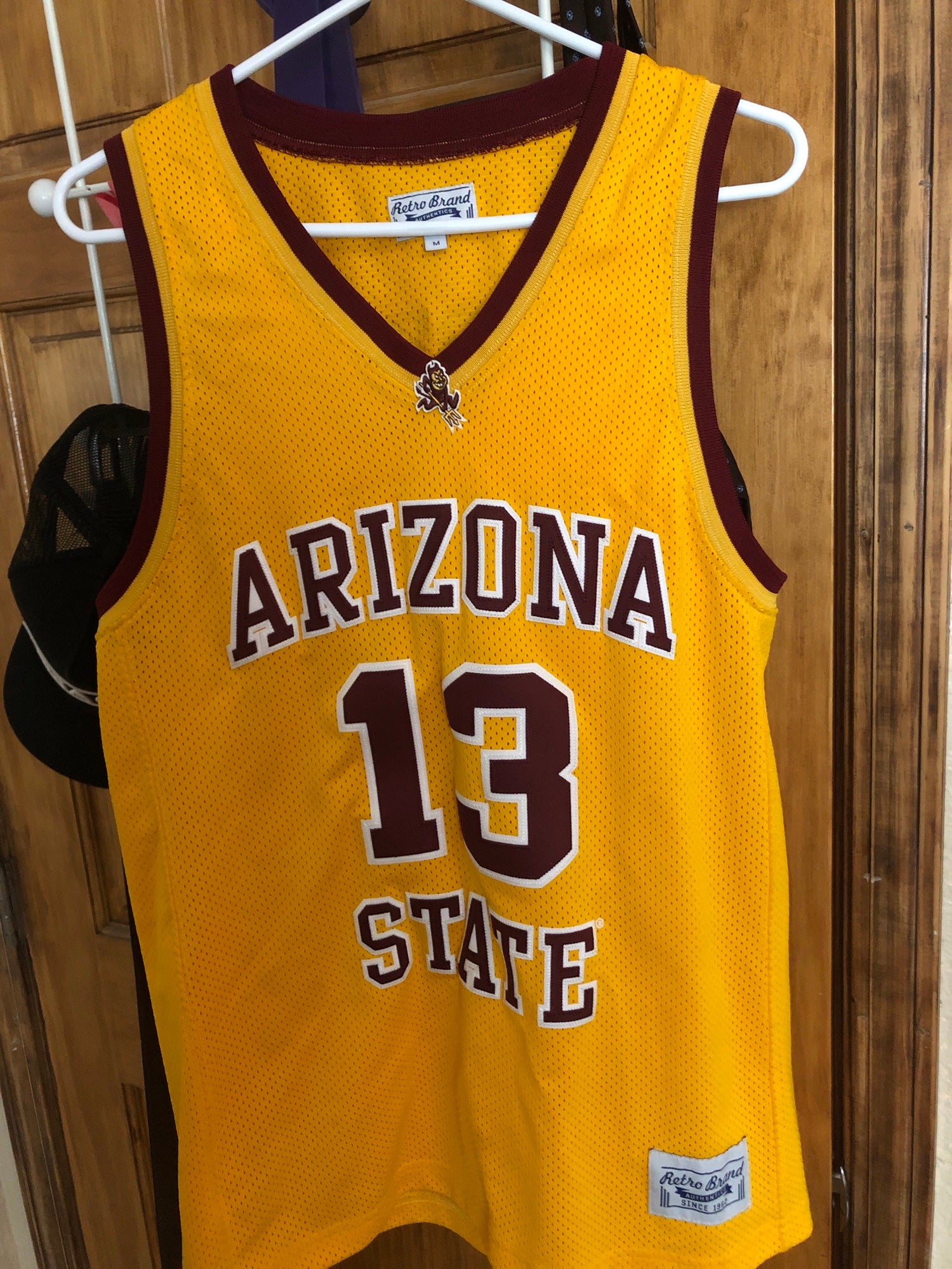 Men's Original Retro Brand James Harden Gold Arizona State Sun Devils  Alumni Basketball Jersey