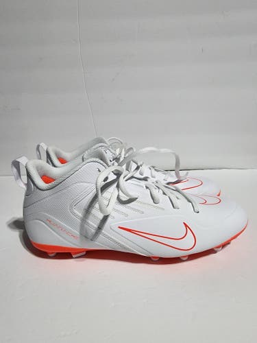 Nike Alpha Huarache 8 Varsity Lax White Red Lacrosse (CZ6558-105) Men's Size 10