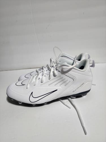 NIKE ALPHA HUARACHE 8 VARSITY LAX LACROSSE CLEATS WHITE-NAVY CZ6558-101 MENS 9