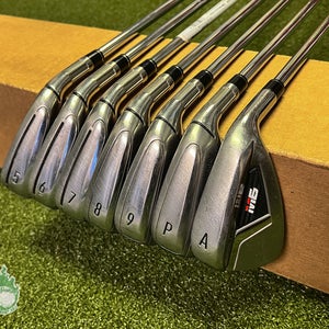 Used RH TaylorMade M6 Irons 5-PW/AW KBS MAX 85g Regular Flex Steel Golf Set
