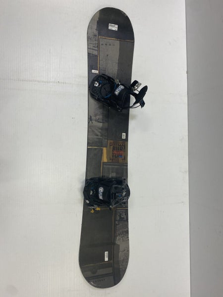 Used Burton Process 166 Cm Mens Snowboard Combo Includes New Matrix Bindings
