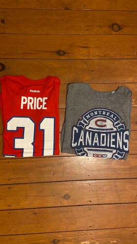 Montreal Canadiens 2 T-Shirt Lot