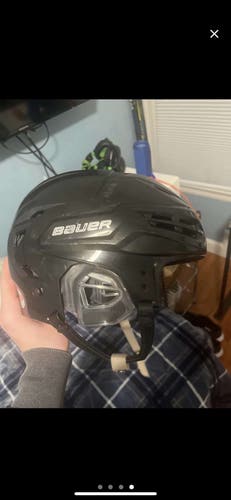 Used Medium Bauer Helmet And Warrior Bag