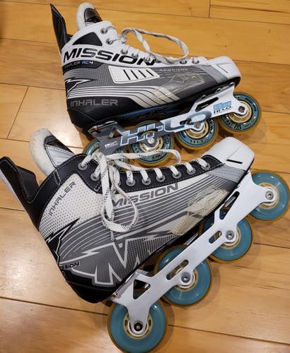 Mission Inhaler AC4 Size 10EE Inline Roller Hockey Skates
