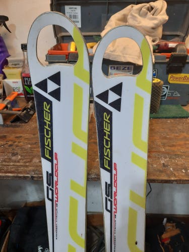 Used Fischer RC4 World Cup GS Skis 140cm with FJ4 Bindings