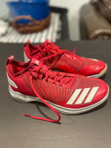 Red Men's Size 12 (Women's 13) Adidas Trainers
