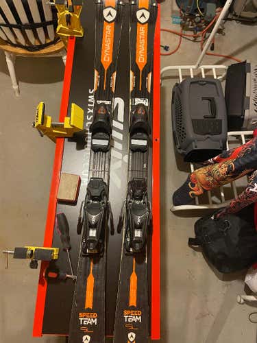 Used Kid's Dynastar 126 cm Racing Speed Team SL Skis With Bindings