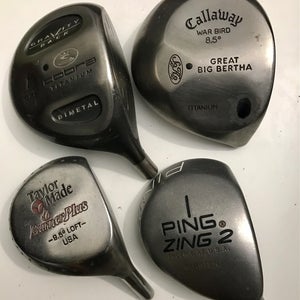 Lot of 4 Driver Heads | Callaway Ping Zing Taylormade TP Cobra
