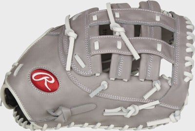 NWT Rawlings R9 12.5" Fast Pitch First Base Glove Grey Right Hand Throw