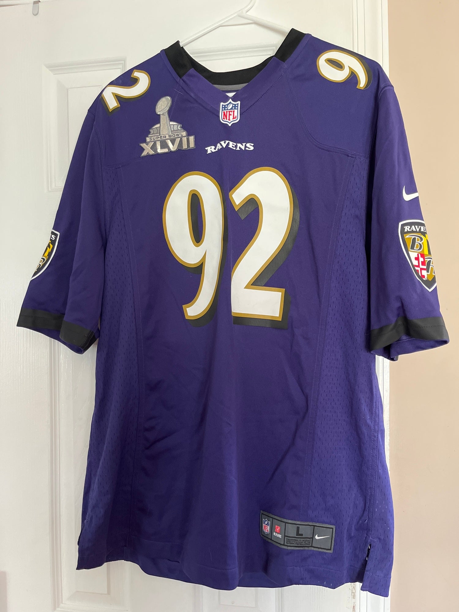 Reebok Baltimore RAVENS 92 Haloti Ngata Football Jersey Size 