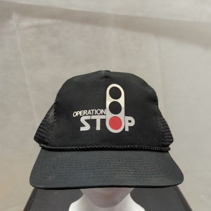 Vintage Operation Stop Mesh Trucker Snapback Hat