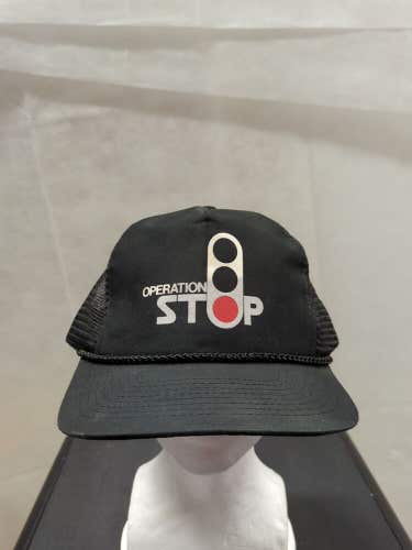 Vintage Operation Stop Mesh Trucker Snapback Hat