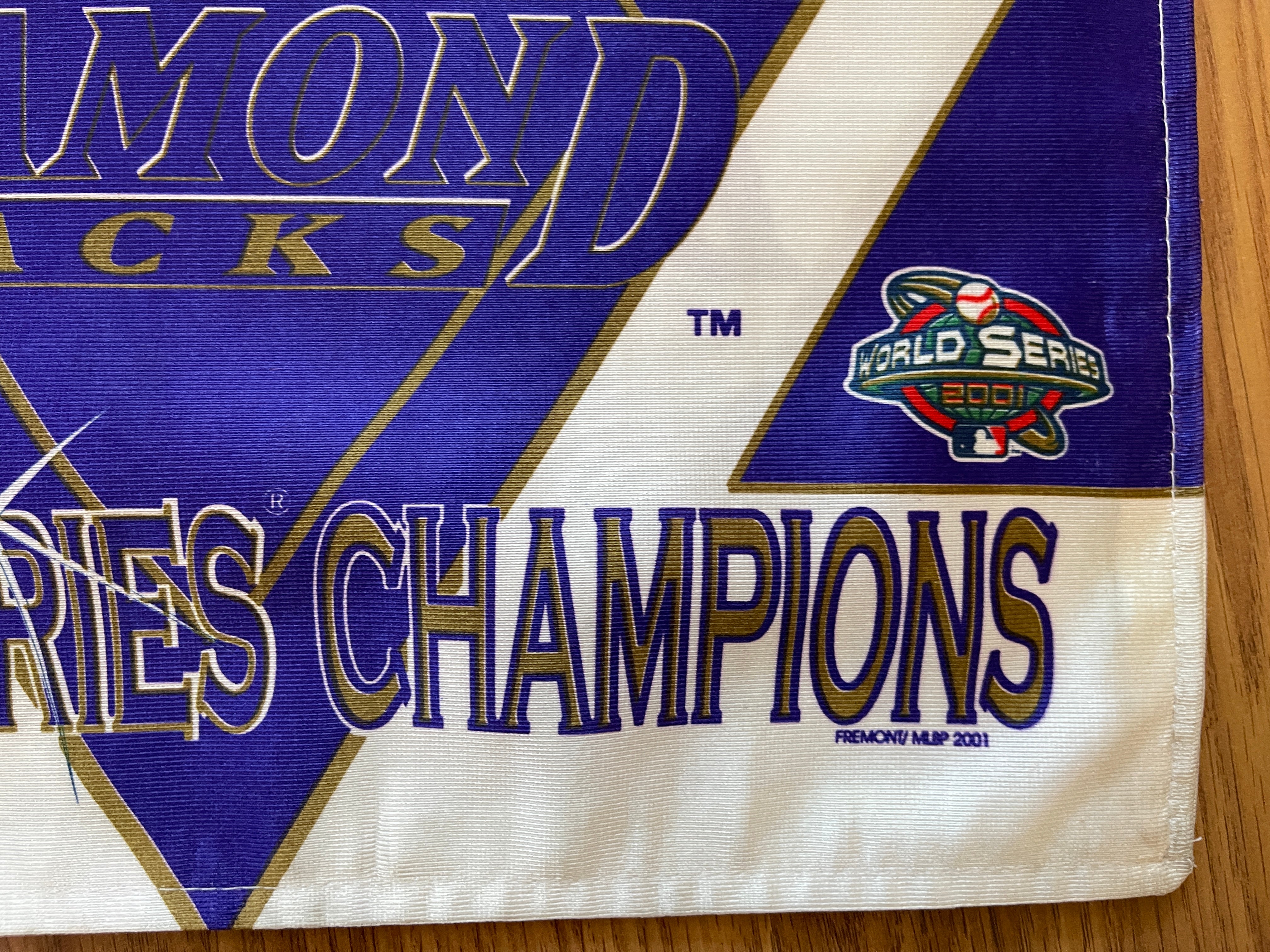 2001 Arizona Diamondbacks World Series Champions Car Flag New With Tags