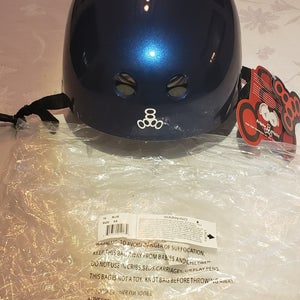 New TRIPLE 8  SWEAT SAVER Helmet-BLUE METALIC - X-SMALL