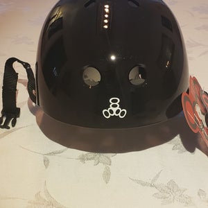 New TRIPLE 8  SWEAT SAVER Helmet-BLACK METALIC - SMALL