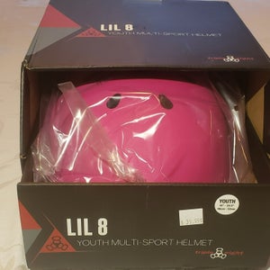 New TRIPLE 8  DUAL CERIFIED LIL 8 Helmet- NEON PINK  - YOUTH SIZE