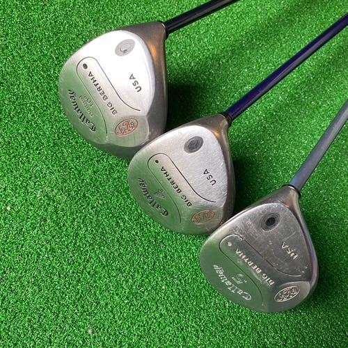Callaway Big Bertha USA Driver, 3 and 5 Fairway Woods Golf Club Set Graphite
