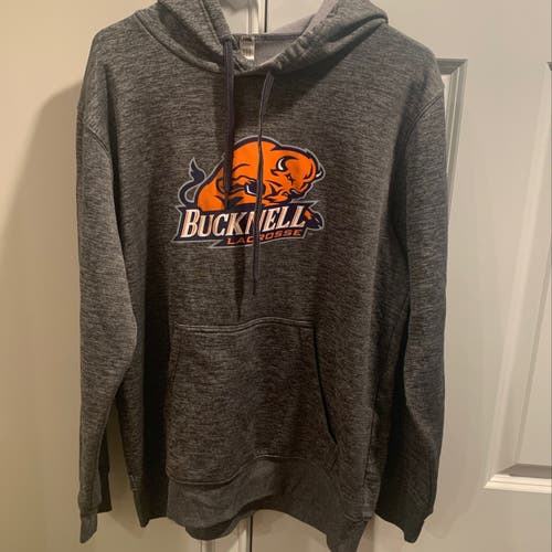 Bucknell Lacrosse Team-Issued Charcoal Men's Large Adidas Sweatshirt
