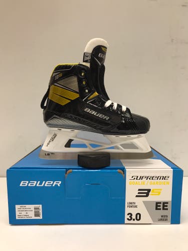 Bauer Supreme 3s Hockey Goalie Skates Size 3 EE Width