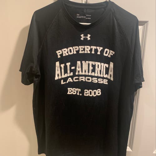 Black New Large Under Armour All American Lacrosse Men's Under Armour Shirt