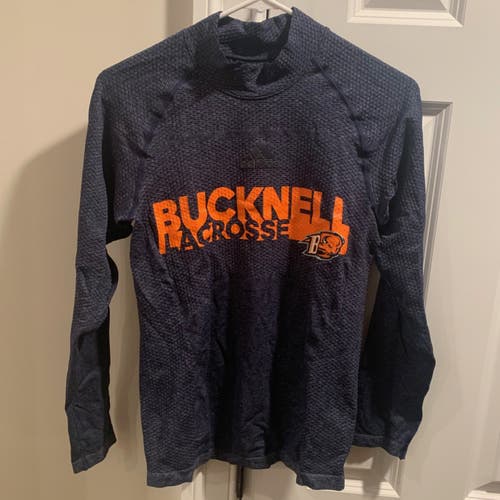 Team-Issued Bucknell Men's Lacrosse Adidas Snakeskin Techfit Compression Long Sleeve Shirt