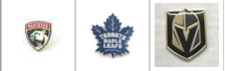 2 PACK NHL Team Logo Lapel Pins Various Teams